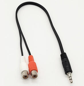 <strong>3</strong>.5mm Jack To <strong>2</strong> <strong>RCA</strong> Female Adapter <strong>Audio</strong> Video Splitter Cables For TV Headphone - Product Image 1