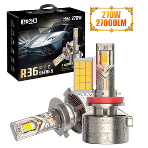 Redsea 270W 50000lm 4575 CSP siêu sáng <span class=keywords><strong>LED</strong></span> xe ánh sáng H1 CANBUS cao thấp chùm H11 <span class=keywords><strong>H4</strong></span> H7 9005 9006 <span class=keywords><strong>LED</strong></span> Đèn pha Bóng đèn cho xe - Product Image 1