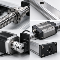 Kit de Robot CNC de 3 Ejes XYZ con Guía Lineal de Acero para Rodamientos de Alta Precisión de 0.05 mm, Estructura Cerrada, para Automatización de Grabado Láser