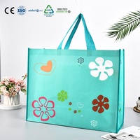 Sac fourre-tout personnalisé en tissu non tissé laminé écologique à imprimé abstrait pour l'emballage de vente au détail en boutique - Vente en gros