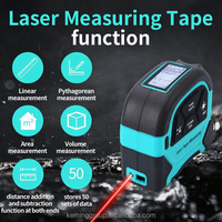 Mètre à ruban laser intelligent multifonctionnel professionnel, mètre à ruban numérique laser, télémètre jaune 5M, règle 40M 60M