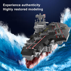 Jouets pour garçons, kits de blocs de construction pour enfants, porte-avions, porte-hélicoptères, navire d'assaut <span class=keywords><strong>amphibie</strong></span>, ensembles de blocs de construction pour enfants - Product Image 4