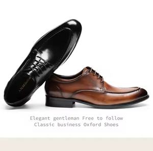 Chaussures Oxford en cuir pour hommes, à bout fermé, à enfiler, imperméables, pour le bureau et la carrière - Product Image 6