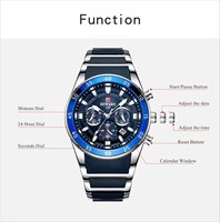 Custom OEM Montre Quartz Homme Acier Inoxydable Sport Business Décontracté Luxe Lumineux Analogique Ronde Étanche Bracelet