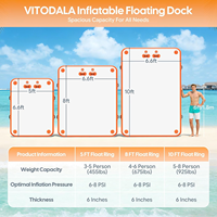 Plateforme de quai gonflable en PVC sur mesure pour usage marin et île flottante pour piscine, pour 5 à 10 passagers, idéale pour hôtels et complexes hôteliers.