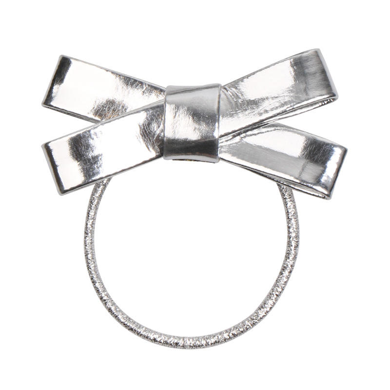 Mt422 silver bow hair rope