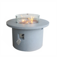 Table d'extérieur rectangulaire GRC pour foyer au gaz dans le jardin ou le patio