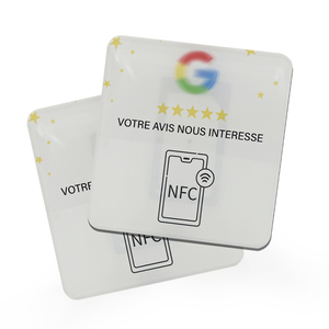 บัตรรีวิวธุรกิจ NFC แบบไร้สัมผัส 13.56mhz โปรแกรมได้ RFID NFC213 สำหรับโซเชียลมีเดีย - Product Image 1