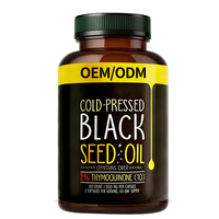 Kapsul Minyak Habbatussauda Hitam Grosir, Cold Pressed 2% Thymoquinone, Antioksidan Alami untuk Dewasa, Pendukung Kekebalan Tubuh, Food Grade OEM
