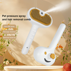 Hot Sale Charge Eco-Friendly ABS Luxury 3-in-1 Steamy <b>Pet</b> Spray Anti-Static Effective Hair Removal Grooming <b>Brush</b> for Cats - Product Image 4