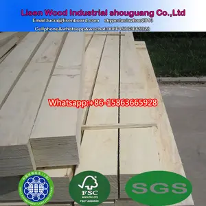 Embalagem de madeira de comando poplar lvl 2x4 para construção