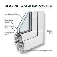 Ventanas Abatibles y Giratorias de PVC de Alta Calidad con Perfil VEKA de Alemania