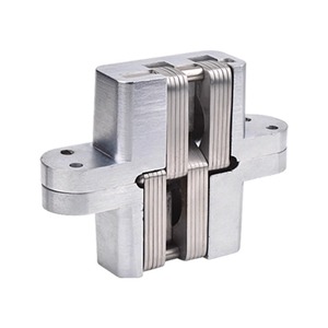 บานพับสแตนเลสแบบซ่อน 180 องศา สำหรับประตูไม้ ดีไซน์มินิมอล แบบไขว้ - Product Image 1