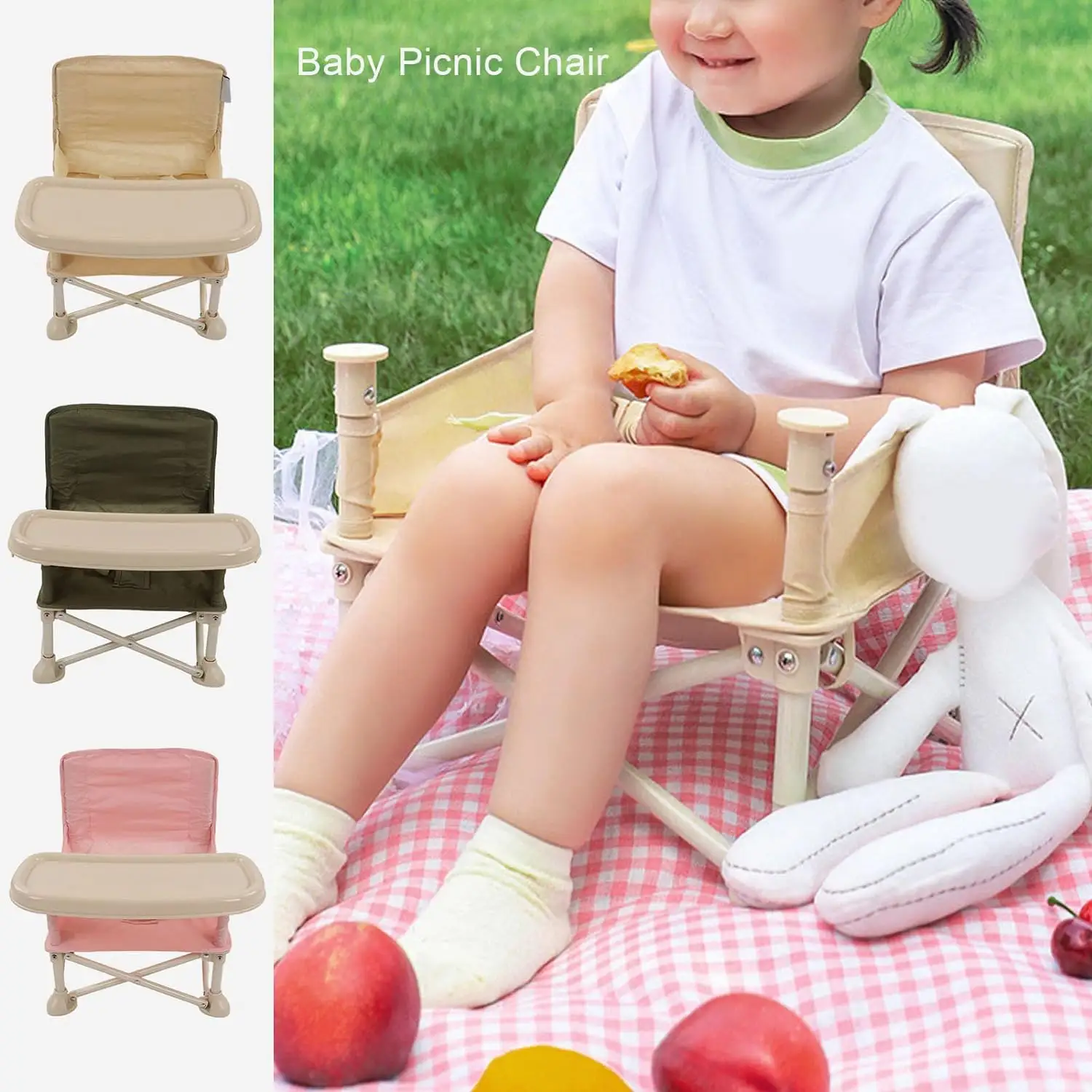 NPOT campeggio sedia da Picnic di alta affidabilità portatile sedia da allenamento per bambino bambino sedia in metallo personalizzabile pieghevole moderno 2kg