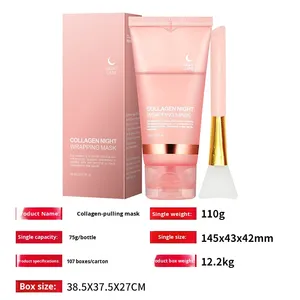 Kuru Ciltler İçin Kolajen Proteinli Hyaluronik Asitli Yüz Soyulabilir Maskesi Gecelik Kullanım - Product Image 5