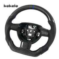 Volant en cuir perforé personnalisé en fibre de carbone pour Ford Focus MK2 RS ST 2006-2012, accessoires intérieurs de voiture