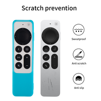 Funda de Silicona para Control Remoto Siri de Apple TV 4K, Recortes Precisos, Antiarañazos, Absorción de Impactos, Coque Telecommande Apple TV 4K Siri