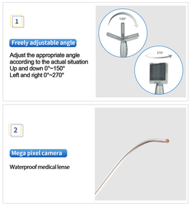 Juego de intubación de estilete de vídeo portátil de 3,7/4,5mm laringoscopios reutilizables Estilete médico eléctrico portátil para intubación - Product Image 2