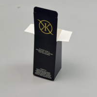 Boîte à parfum noire de luxe personnalisée, boîte en papier cosmétique imprimée à l'or pour l'emballage de flacons de parfum