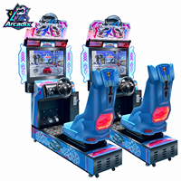 Simulateur de course automobile à monnayeur, machine d'arcade de jeu de conduite intérieur avec écran LCD pour parc d'attractions, vente en gros
