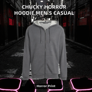 Sudadera con capucha gris personalizada para hombre, con cremallera completa, de punto tipo jersey, anti-bolitas, cálida, estilo casual urbano para otoño, tipo jersey/pullover. - Product Image 2