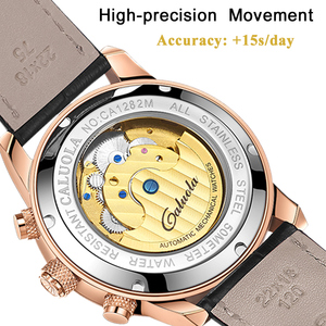 Reloj Mecánico Automático de Alta Calidad Caluola OEM/ODM, Analógico, Multifuncional, con Puntero Luminoso, Resistente al Agua 5ATM, de Acero Inoxidable - Product Image 3
