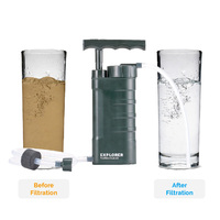 Filter Air Keramik UF Explorer Small Outdoor Survival 0.01 Mikron Pemurni Air Portabel Sumber Daya Manual