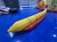 Prix de gros Sports nautiques 5 personnes Pvc Jaune Gonflable Banana Boat Remorquable Fly Fish Banana Tube