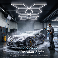 Lumière de garage LED à intensité variable, personnalisable, 6500K blanc, installation DIY, pour garage de réparation automobile, salle d'exposition