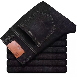 Jean en denim épais pour homme, coupe droite, style streetwear, vintage américain, délavé, taille haute, vente en gros OEM - Product Image 1