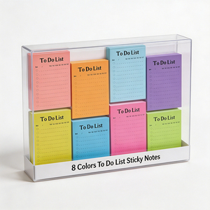 Paquete de 8 Blocs de Notas Adhesivas para Listas de Tareas, 8 Colores Brillantes, 50 Hojas por Bloc, Blocs de Notas Coloridos - Product Image 4