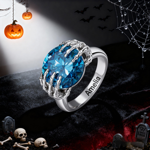 Người đàn ông độc đáo của Zirconia kim cương Rose Gold Plated Brass <span class=keywords><strong>neo</strong></span>-gothic khắc phòng thí nghiệm tạo ra đá quý nhẫn với Claw thiết lập - Product Image 5