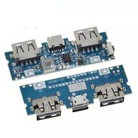 Double USB Power Bank Power Supply Board Boost Module Type-C Port de charge 2.4a Mobile Power DIY Motherboard 5V