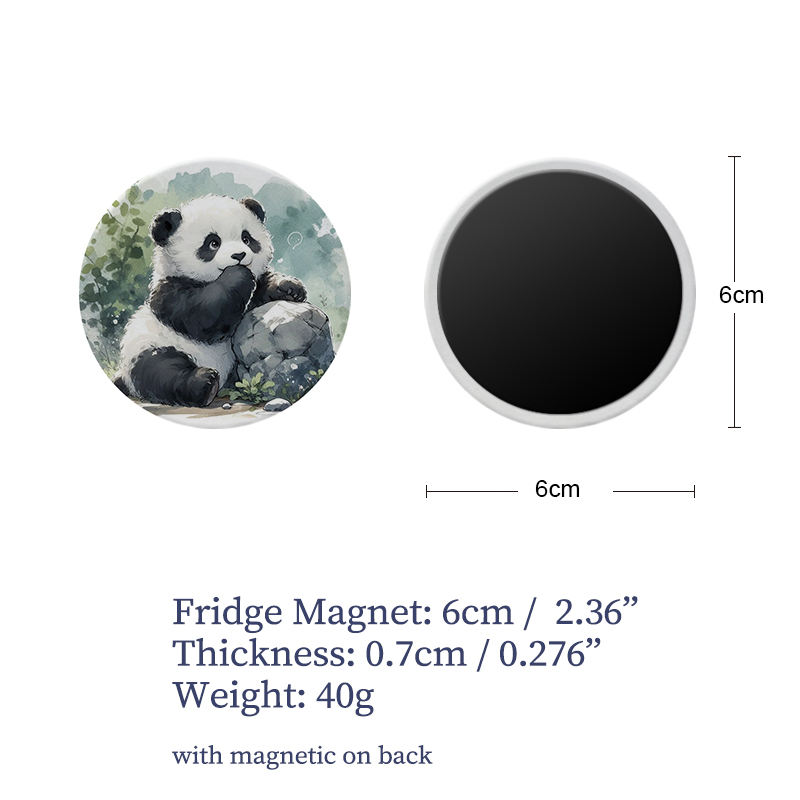 6cm Round Owl Magnet