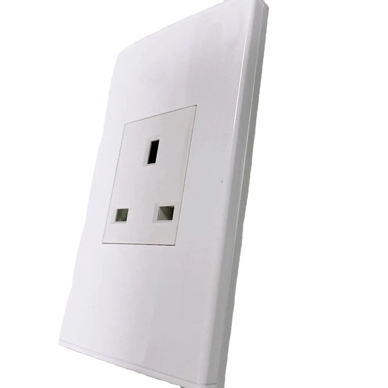 Socket UK power outlet 120mm*70mm OEM white electric 250V/13A wall face plate outlet socket