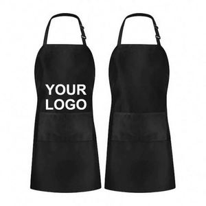 Hot Sale Waterproof Oil Proof Custom <b>Apron</b> Black BBQ <b>Kitchen</b> <b>Apron</b> with Pockets - Product Image 3