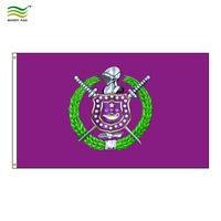 Drapeau de fraternité personnalisé 3x5 pieds Dura Poly Omega Psi Phi