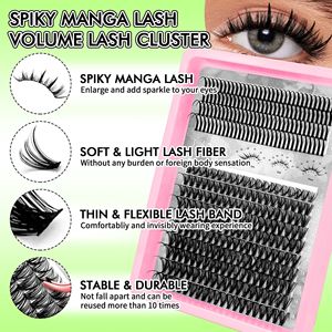 Lakanaku Spiky Lash 30D 40D 50D 80D Faux Cils en Bande Complète sur Plateau Rose - Product Image 3