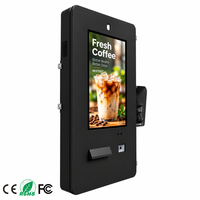Outdoor Wandmontierter Bestellautomat 21,5 Zoll IP65 Touchscreen Selbstbedienungs-Kiosk für Restaurant-Essensbestellung
