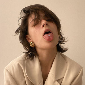 Prix de gros 14G Cristal Barre Droite Mignon Style Boule Langue Anneaux et Mamelon Piercing Barbell Bijoux pour Femmes et Hommes - Product Image 2