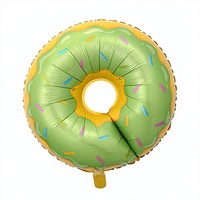 Ballons en aluminium en forme de chocolat, beignets, hamburger, frites, pizza, hot-dog pour décorations de fête d'anniversaire