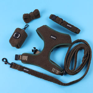 OKEYPETS, venta al por mayor, nuevo diseñador, polar, <span class=keywords><strong>Collar</strong></span> de perro, conjunto de correa, ajustable, suave, acolchado, sin tirones, personalizado, <span class=keywords><strong>Sherpa</strong></span>, <span class=keywords><strong>Collar</strong></span> de correa para perro - Product Image 6