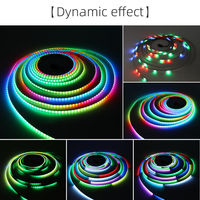 Bande LED COB adressable 3mm ultra-mince WS2812B 5V RGB Contrôle individuel des pixels 240LEDs/m Bande lumineuse alimentée par USB