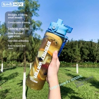 Bouteille d'eau portable en PC grande capacité pour le sport, résistante aux hautes températures, anti-fuite, sûre, pour la boisson directe en été