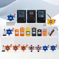 Detector de Gas y Fugas Cuatro en Uno Personalizable HIREP con Sirena a Prueba de Explosiones e Impermeable, Pantalla LCD de 2.0 Pulgadas, 1000 Registros