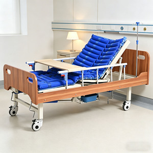 Cama Manual Multifuncional Semicurva para el Hogar, con Altura Ajustable, Barandillas Antideslizantes y Base con Colchón Grueso para el <span class=keywords><strong>Cuidado</strong></span> <span class=keywords><strong>de</strong></span> Personas <span class=keywords><strong>Mayores</strong></span> - Product Image 3