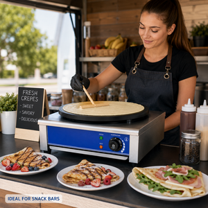 Crêpière Électrique Commerciale Professionnelle 400mm avec Plaque en Fonte, Machine à Crêpes en Acier Inoxydable pour Restaurant - Product Image 5