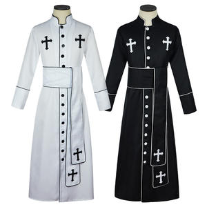 Robe <span class=keywords><strong>de</strong></span> prêtre 2026, costume <span class=keywords><strong>de</strong></span> clergé d'église avec col montant, <span class=keywords><strong>soutane</strong></span> romaine, vêtements imprimés pour pasteur, robe <span class=keywords><strong>de</strong></span> prêtre, nouveauté - Product Image 2