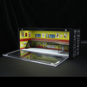 ฉากโรง<span class=keywords><strong>รถ</strong></span>จิ๋วแบบมีไฟ LED ขนาด <span class=keywords><strong>1</strong></span>/<span class=keywords><strong>64</strong></span> สำหรับเก็บสะสมและจัดแสดง<span class=keywords><strong>รถ</strong></span><span class=keywords><strong>โมเดล</strong></span> - Product Image 4