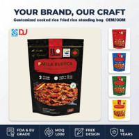 Premium kwaliteit, hoogwaardig, kant-en-klaar gekookt maaltijdverpakking in staande pouch, voedselveilige ritssluitingszak voor Spaanse paella